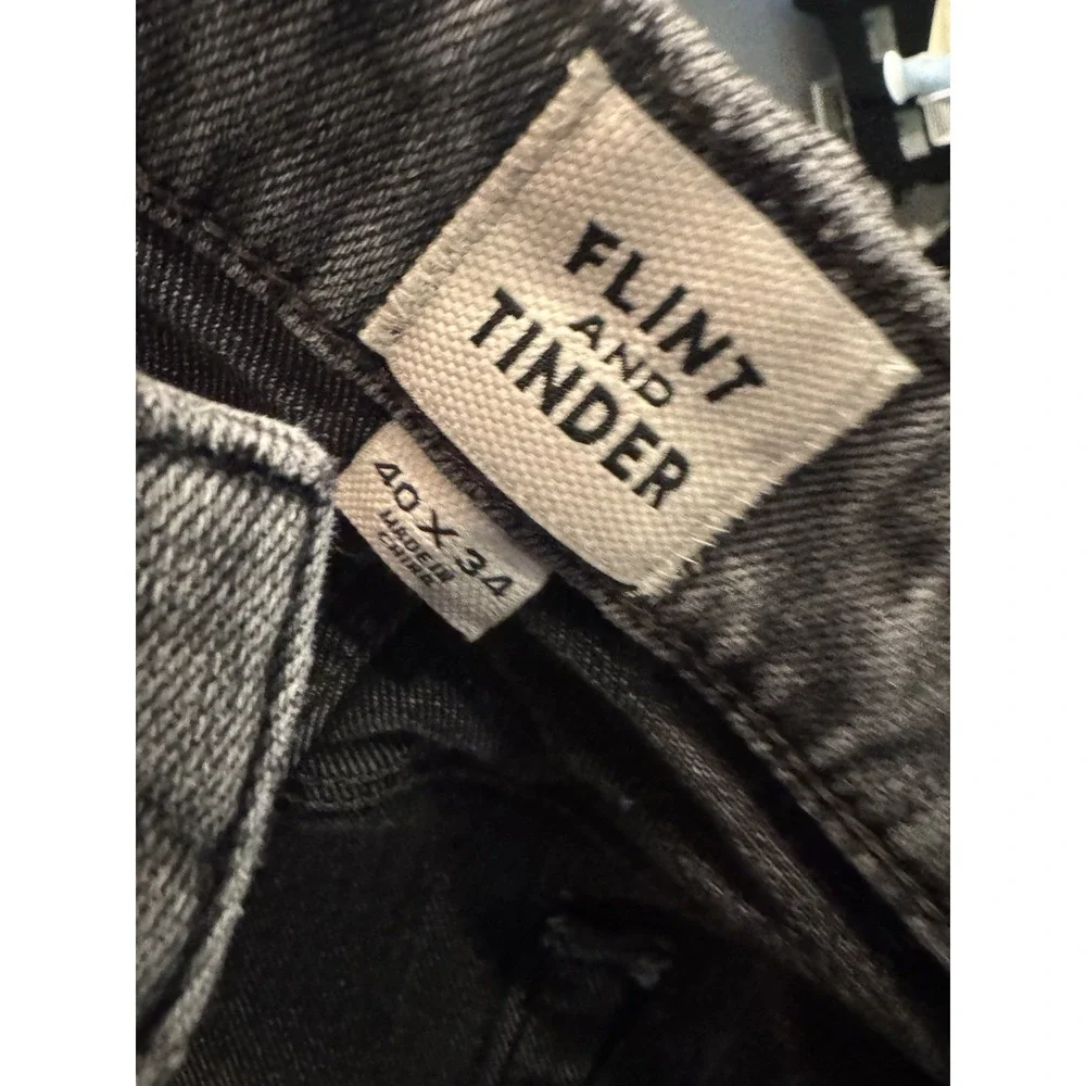 Flint And Tinder Jeans Mens 40X34 Straight Selvedge Denim  5-Pocket (T1)